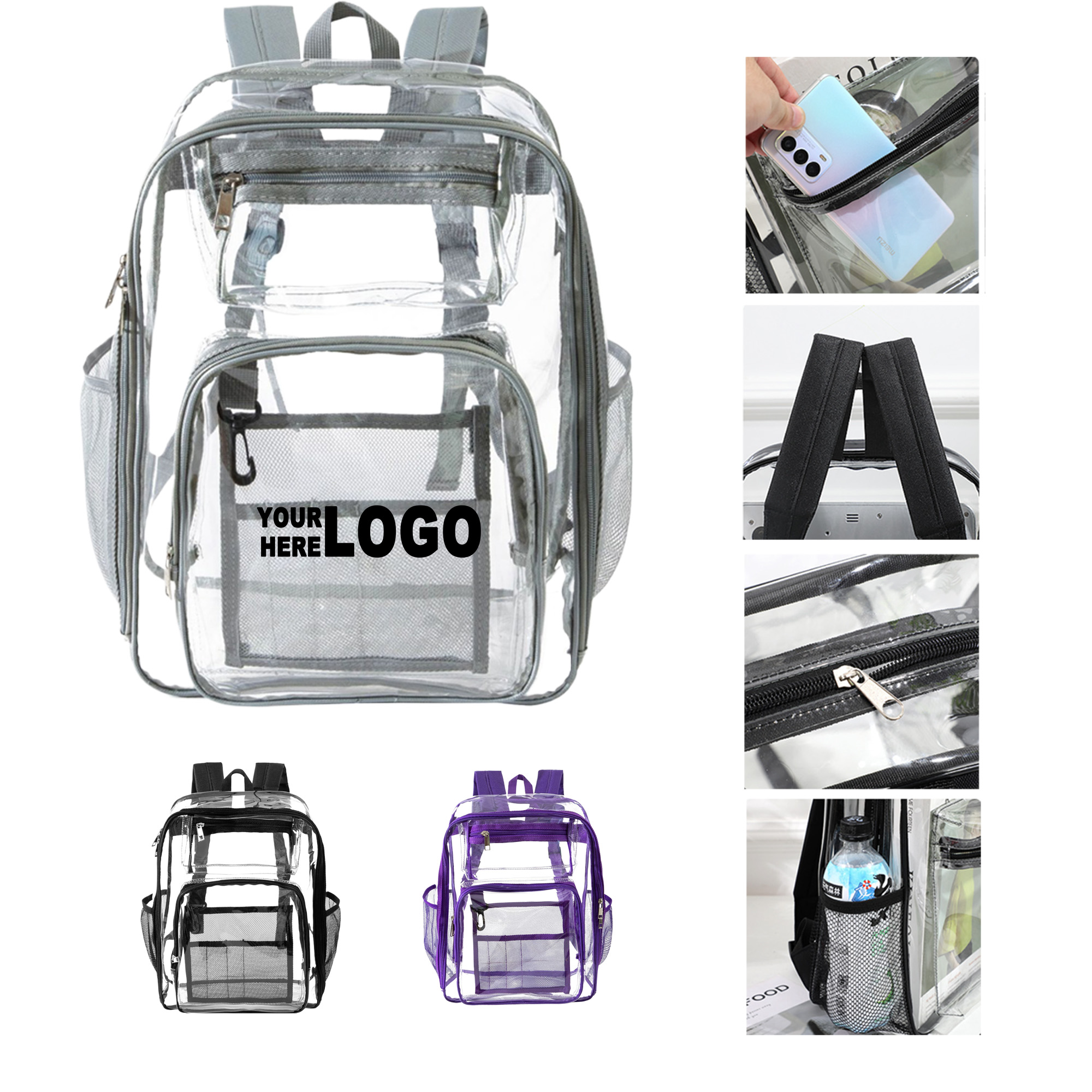 Heavy-Duty Waterproof Clear Backpack 1