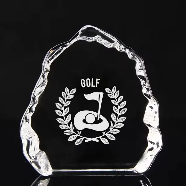 Engraved Crystal Iceberg Award 5