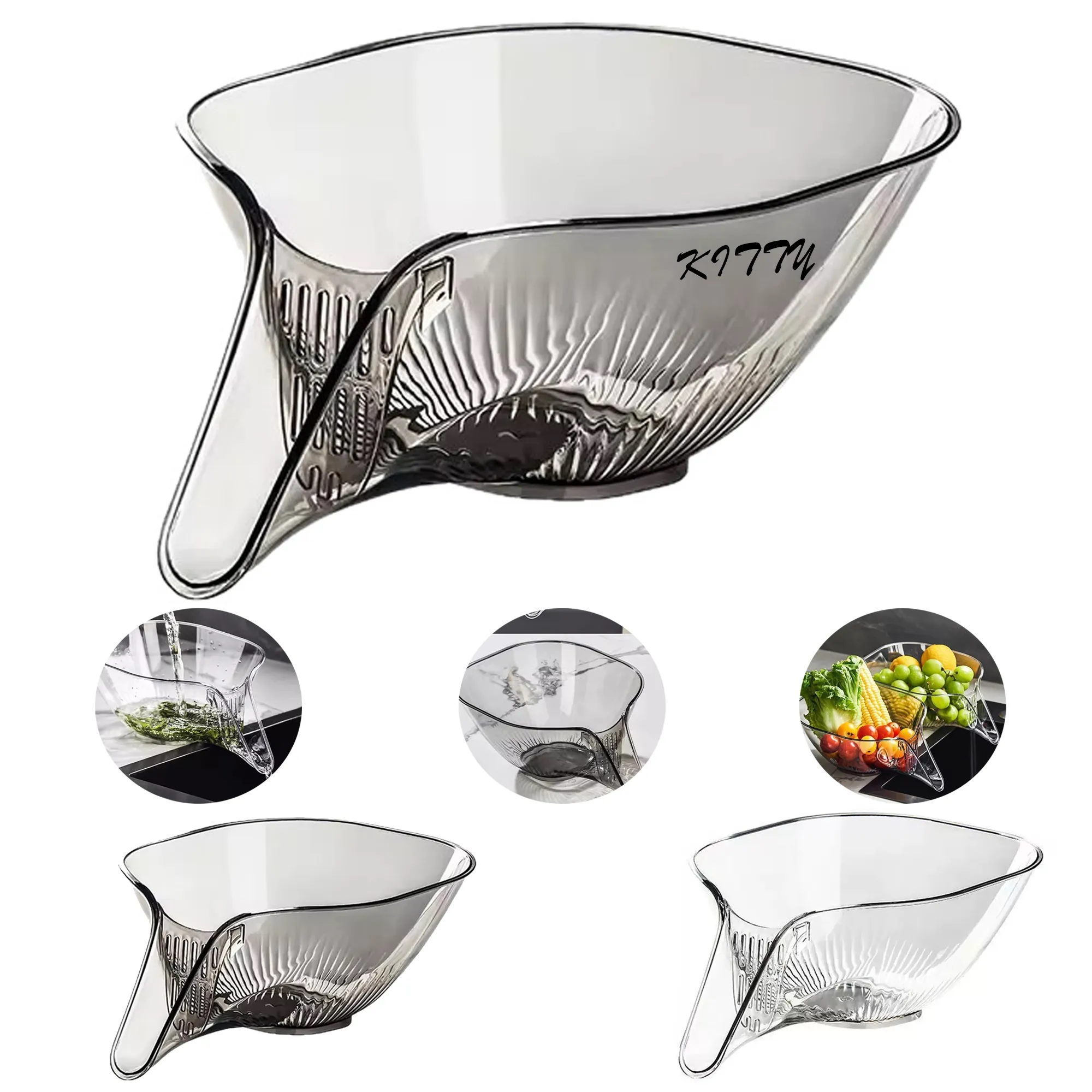Household Rice Washing And Vegetable Draining Basket