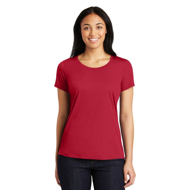 Sport-Tek Women's PosiCharge Competitor Cotton Touch Scoop Neck Tee. 2