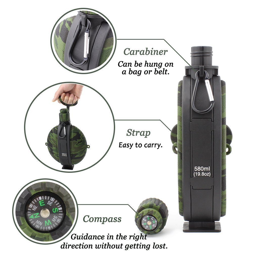 Multi-Function Silicone Foldable Sports Bottle 5