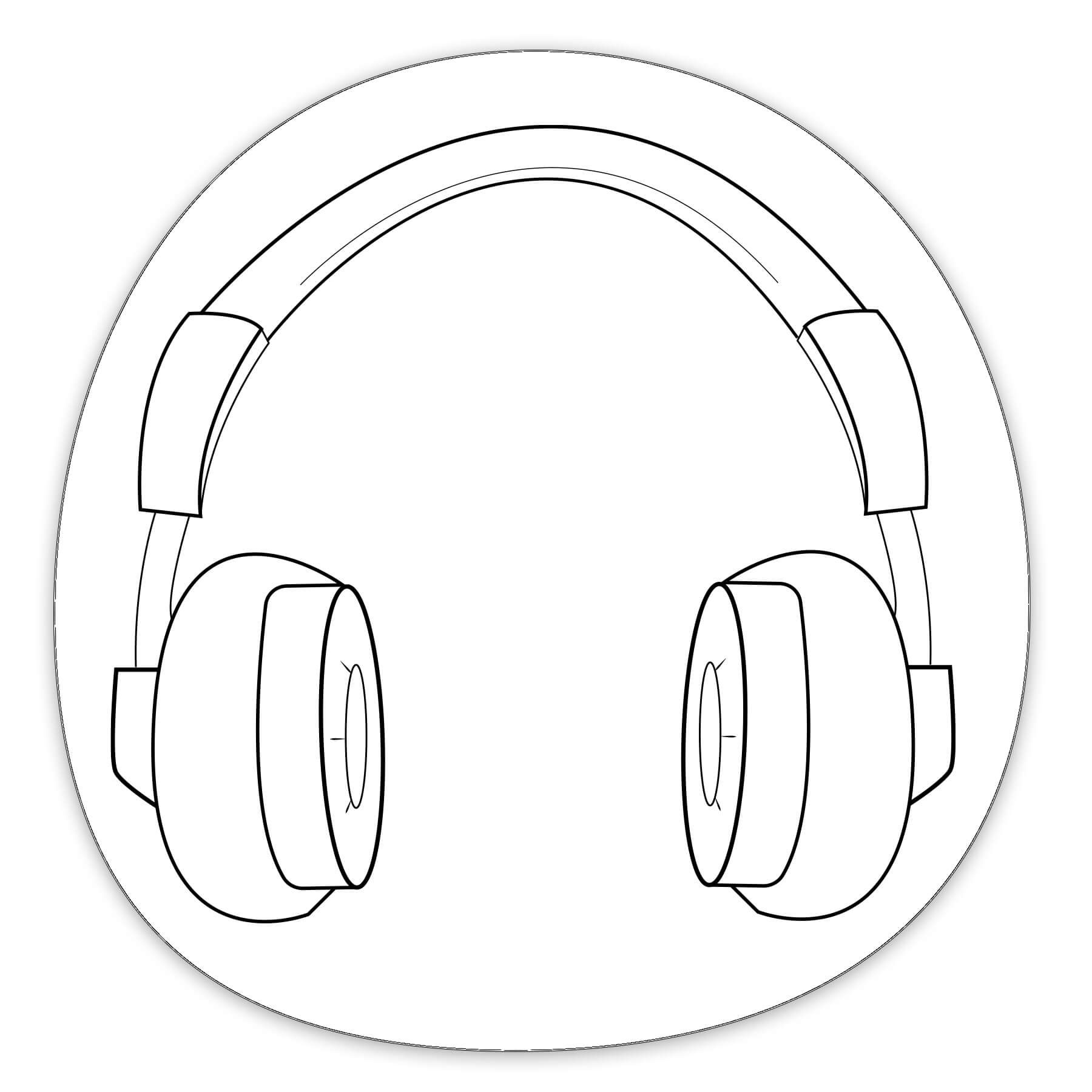 Head Phones Shaped NoteKeeper™ Magnet 35 Mil 4