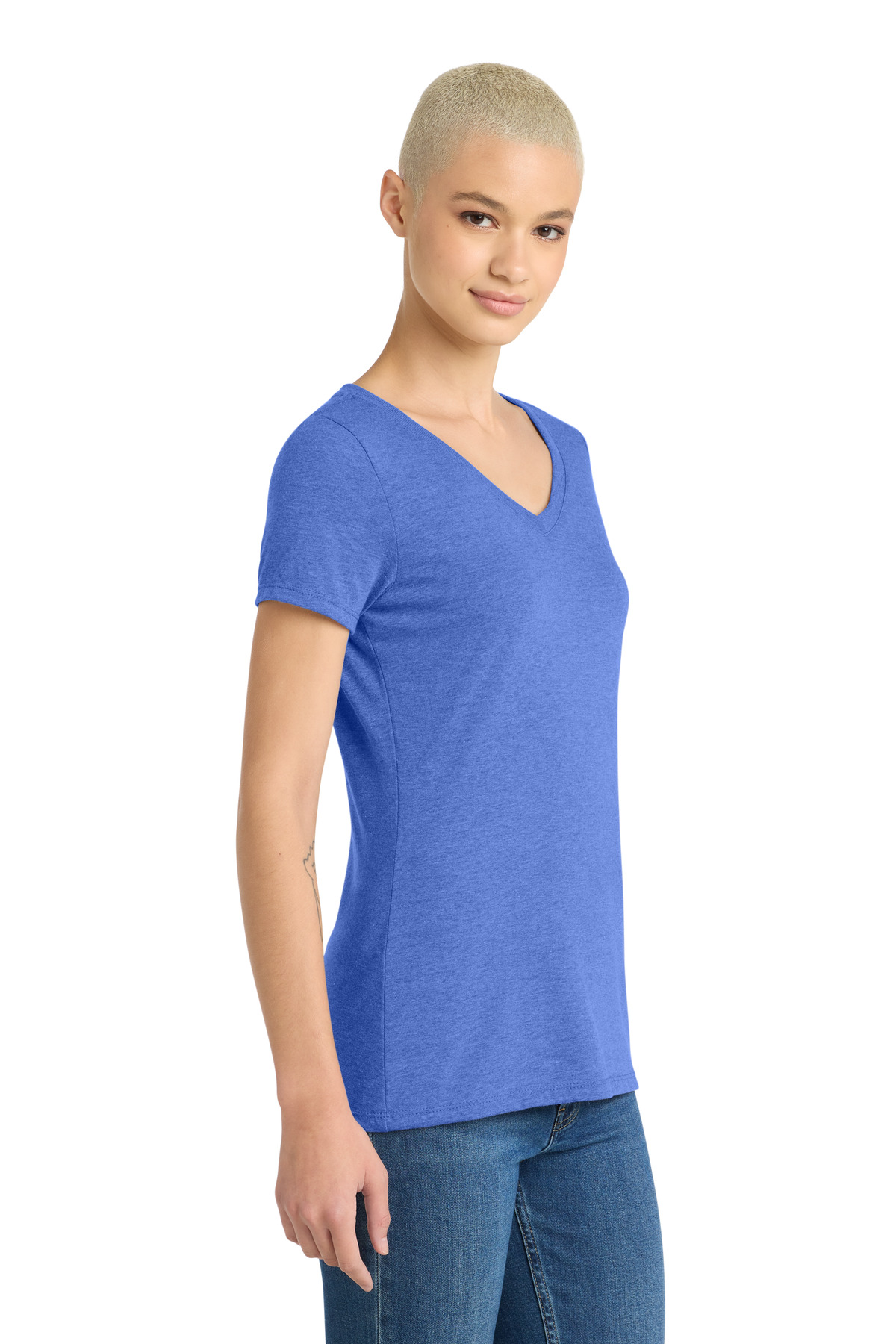 District Women's Perfect Tri V-Neck Tee. DM1350L 193