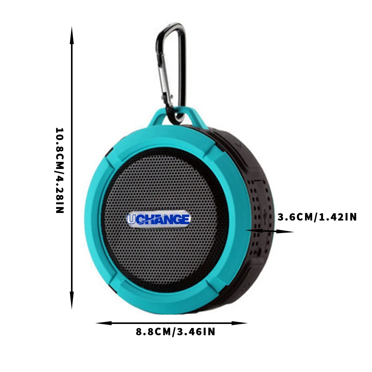 Rugged Waterproof Bluetooth Speaker With Carabiner 2