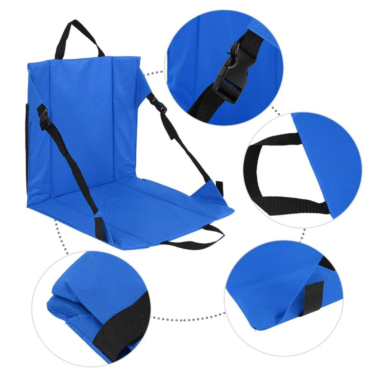Folding Outdoor Stadium Seat Pad with Adjustable Strap 5