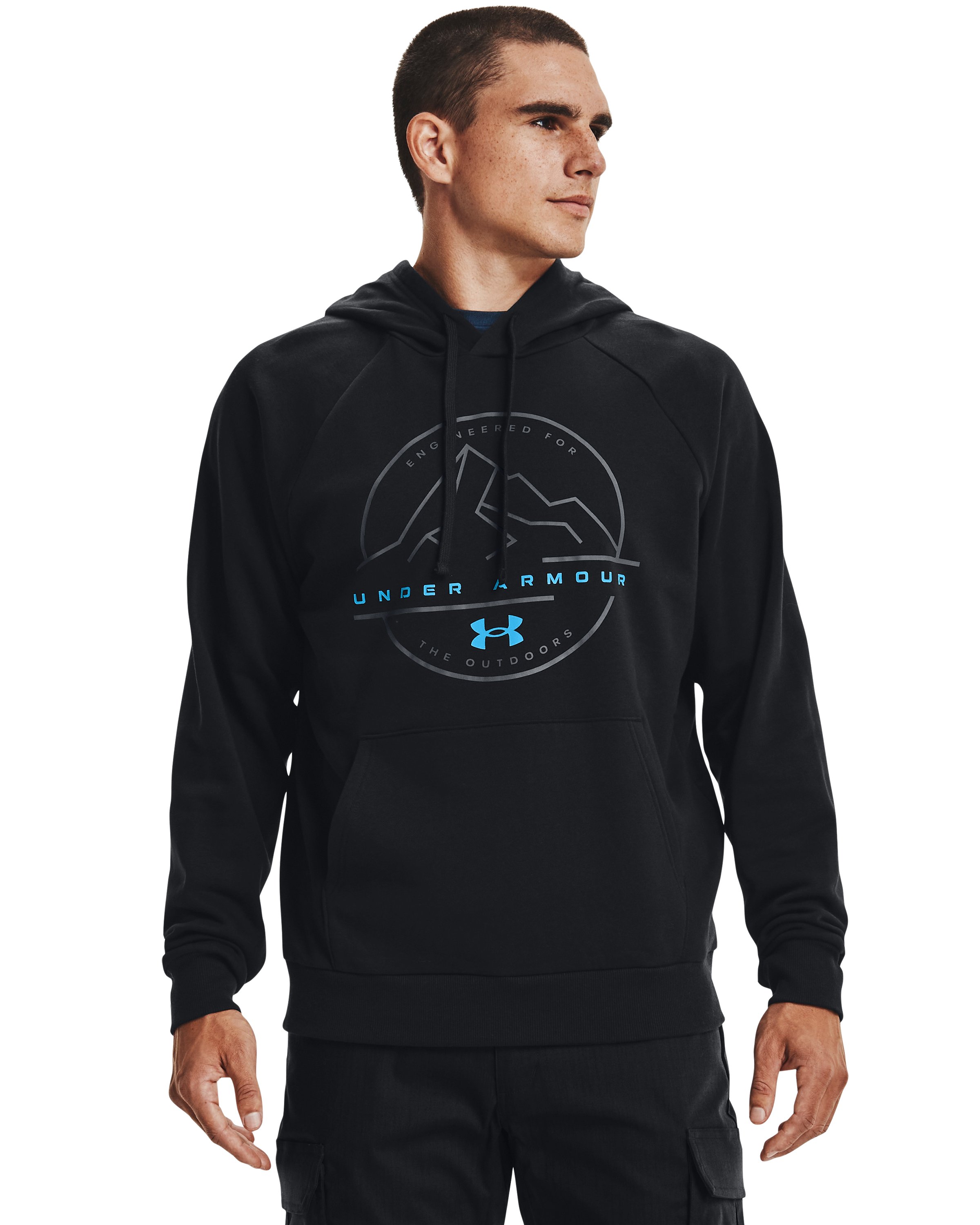 Men's UA Rival Fleece Mountain Key Hoodie, custom hoodie or sweatshirt with logo imprint 5