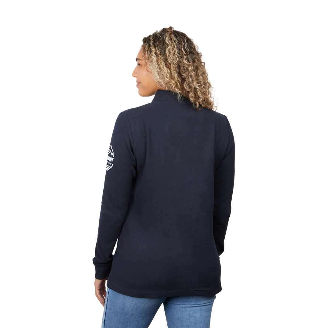 PALO Long Sleeve 100% Cotton Pique Polo - Women's 14