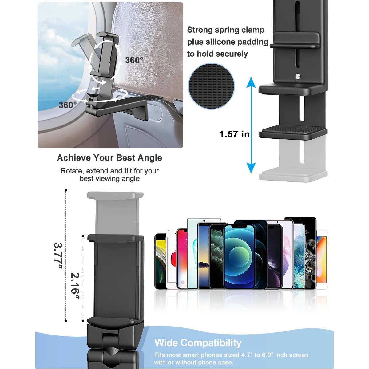 Airplane Phone Holder Mount 6