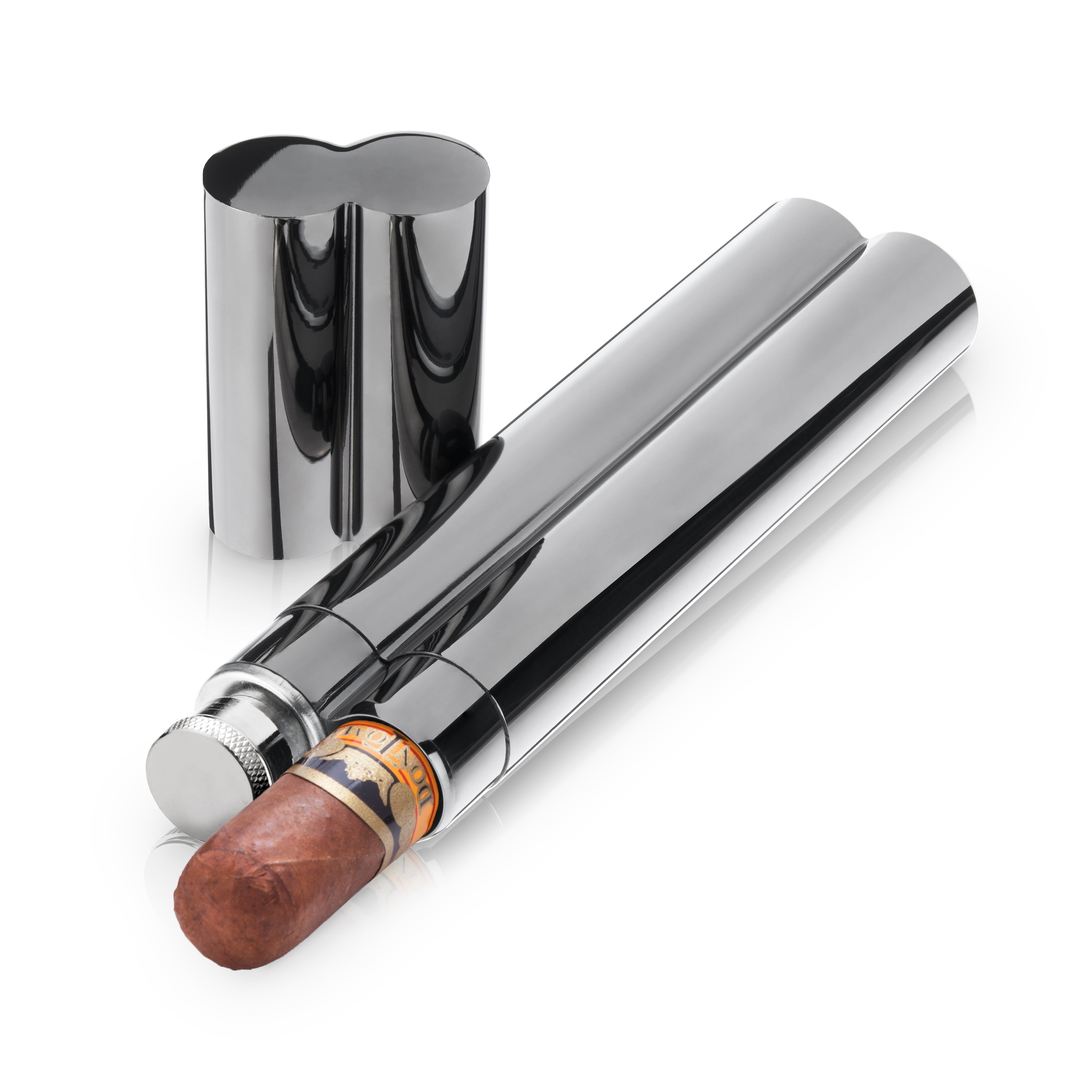 Viski® Warren Cigar Holder and Flask 15