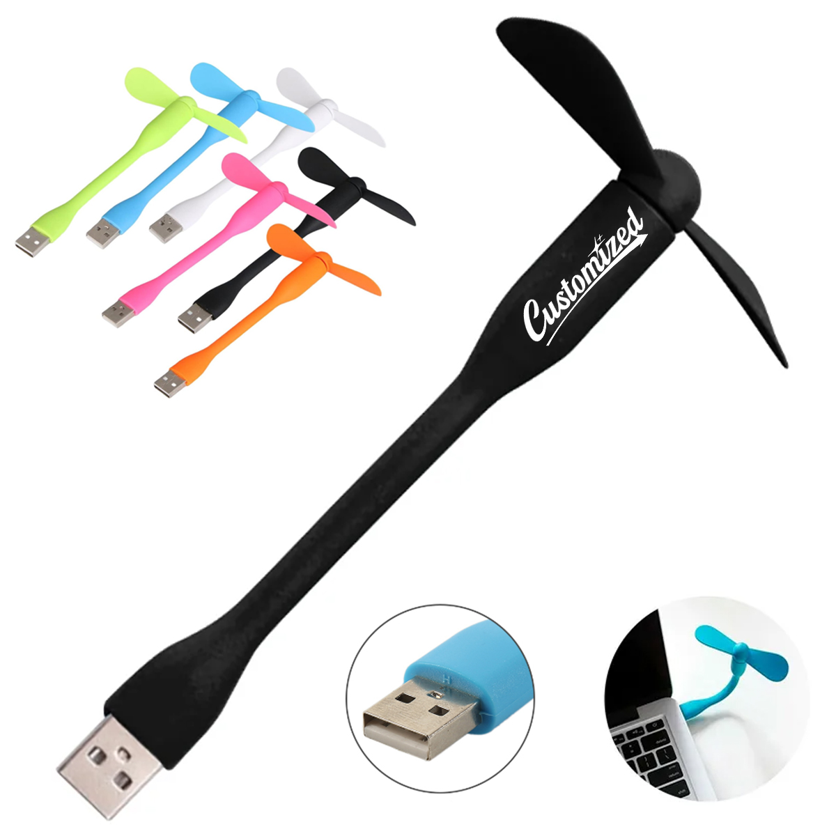 Flexible USB Mini Fan for Laptop and Power Bank 2