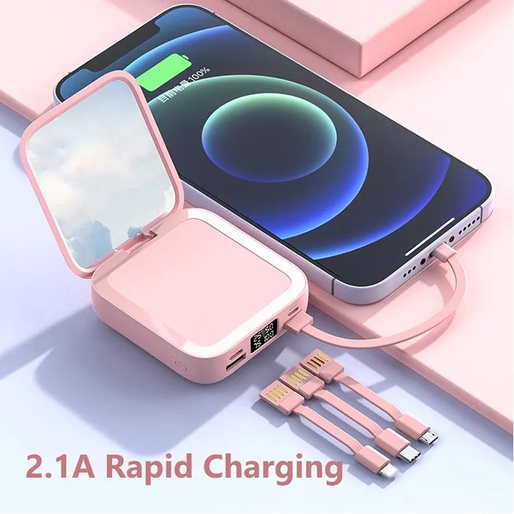20000mAh Detachable Charging Cable With Mirror 3