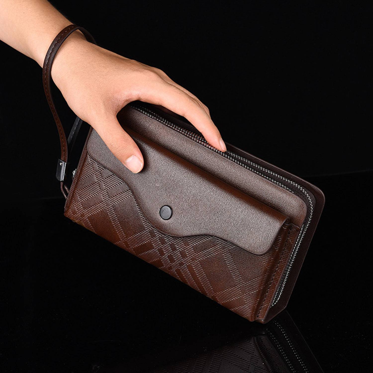 PU Leather Zipper HandBag For Man 3