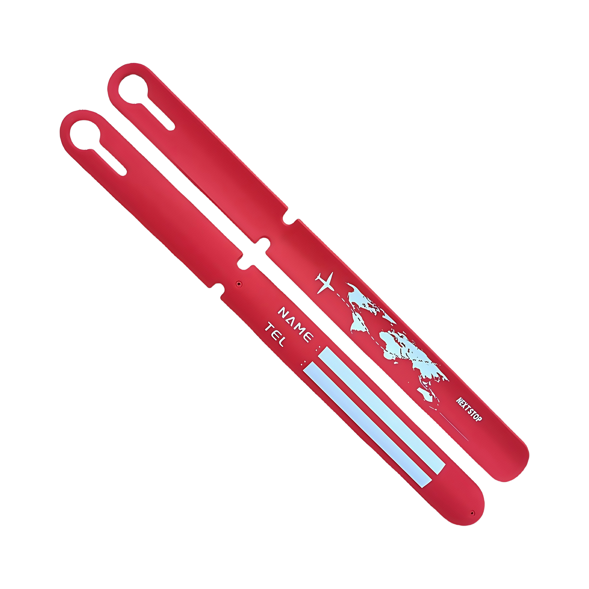 Reusable Silicone Luggage Tag Wristband for Travel Backpack Suitcase Anti-Loss Anti-Peeping 7