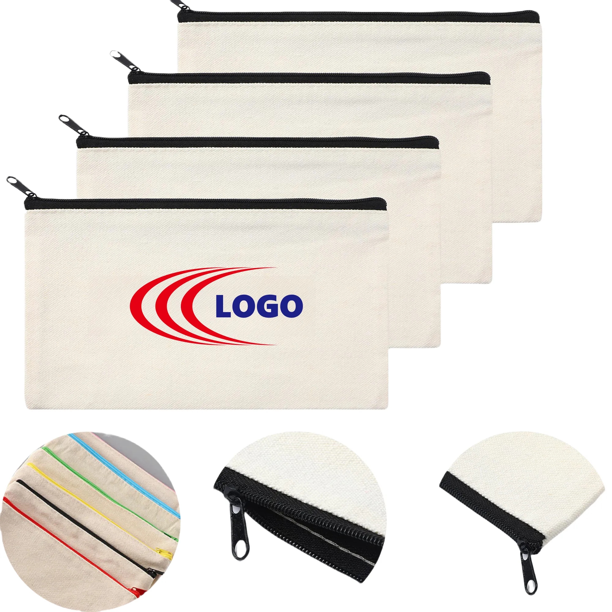 Canvas Zipper Pouch Blank Pencil Case MOQ20 1