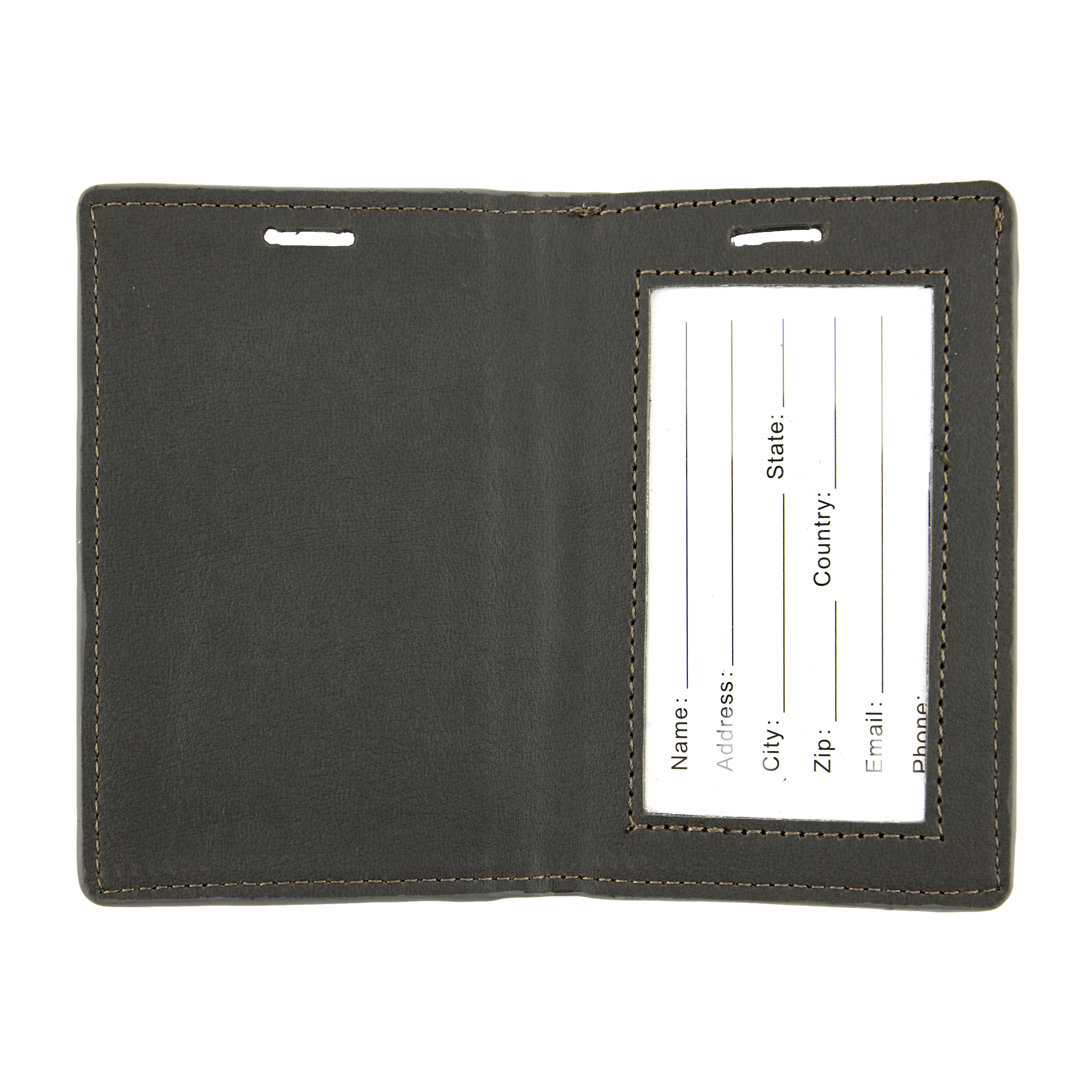 Pro Designer PU Leather Passport Style Luggage Tag 4