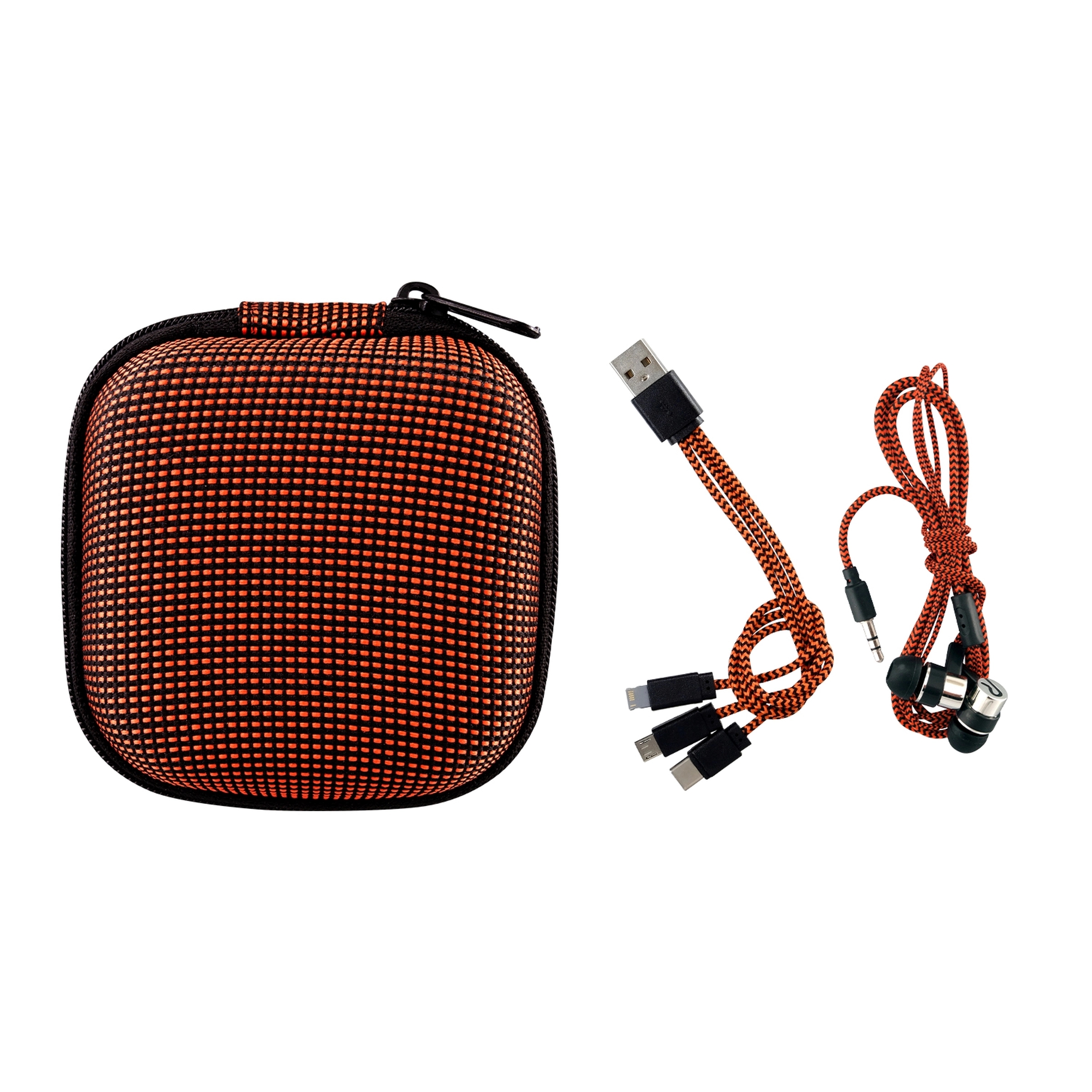 TEXTURED CHARGING CABLE EAR BUD KIT 10