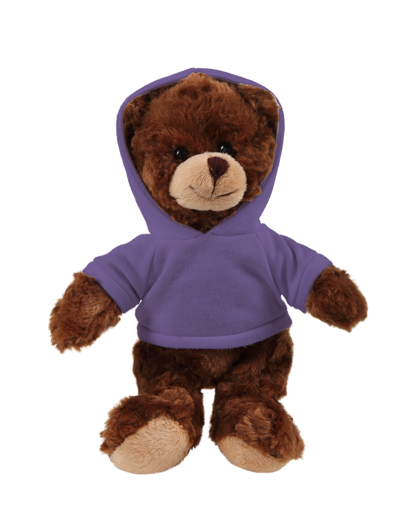 soft plush  Chocolate Curly Sitting Bear with hoodie 11