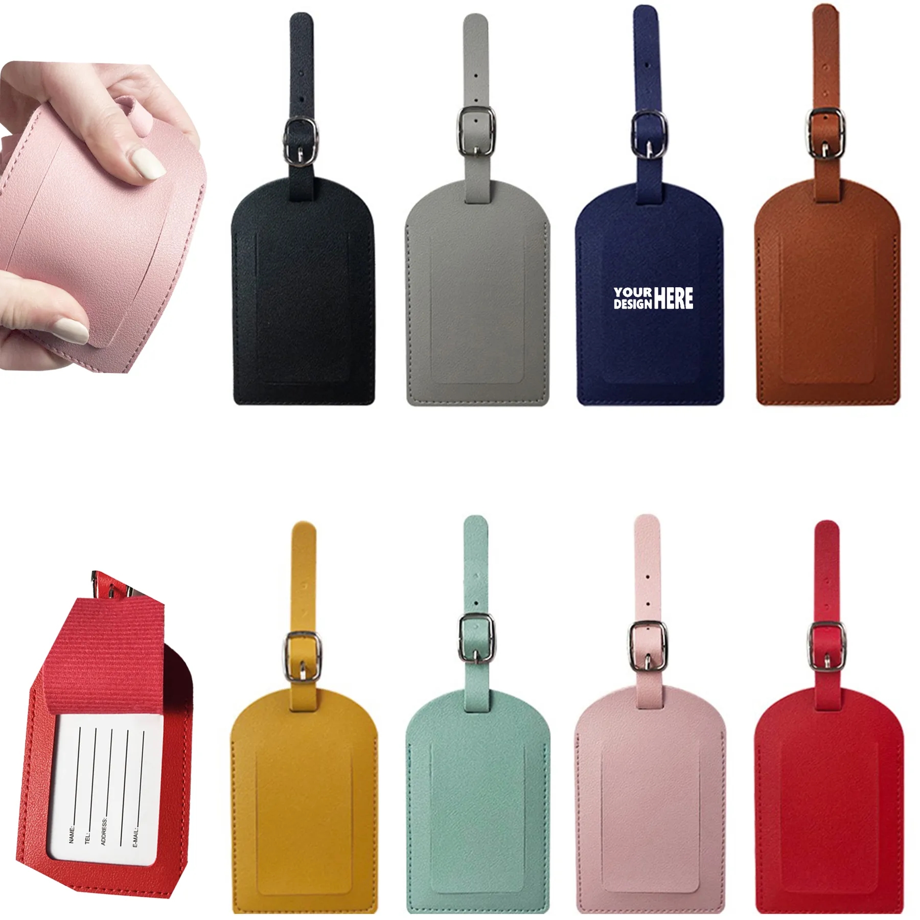 PU Leather Luggage Tag