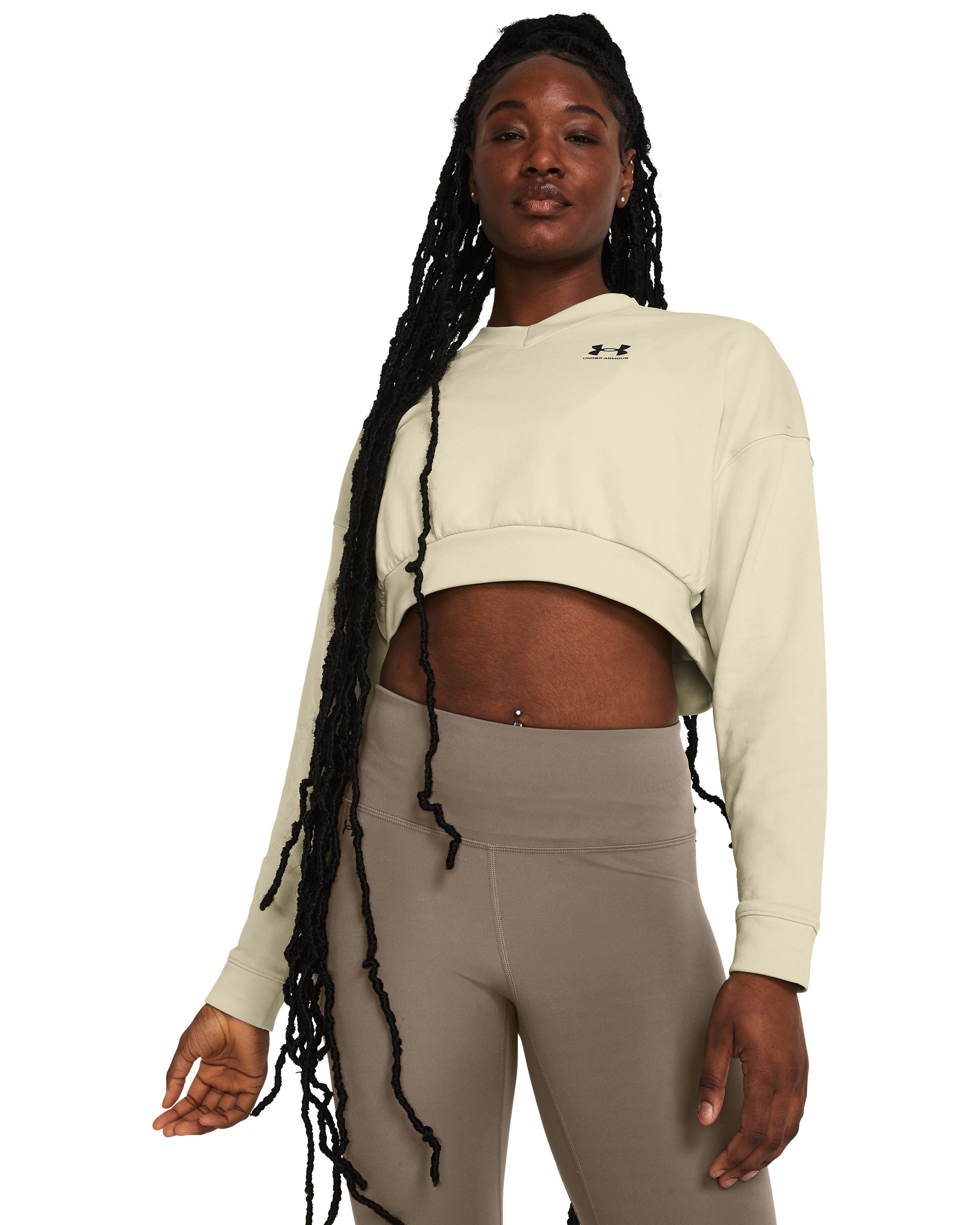UA Rival Terry Women's Oversized Crop Crew 2