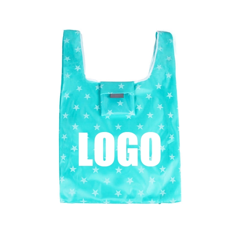 Polyester Folding Grocery Tote, custom tote bag with logo imprint 5