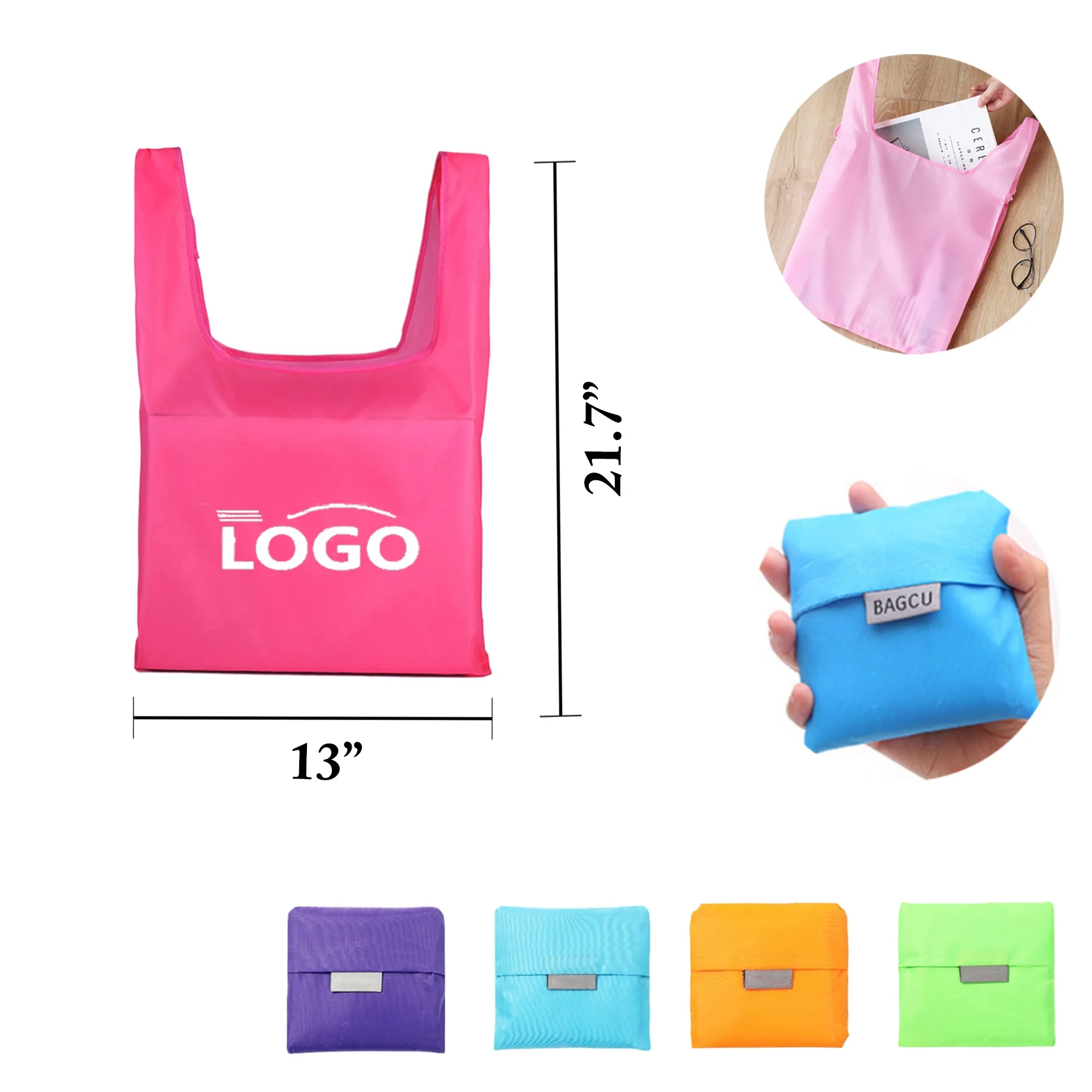 MOQ50 Foldable 210D Oxford Shopping Bag 1