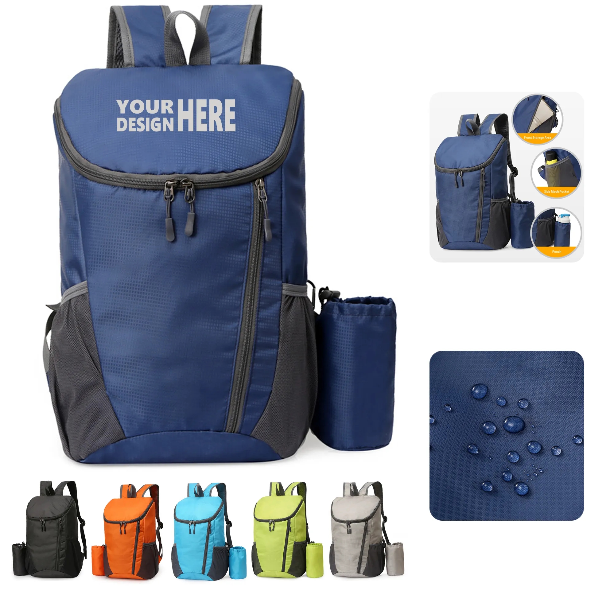 Customizable Folding Backpack MOQ 100 PCS