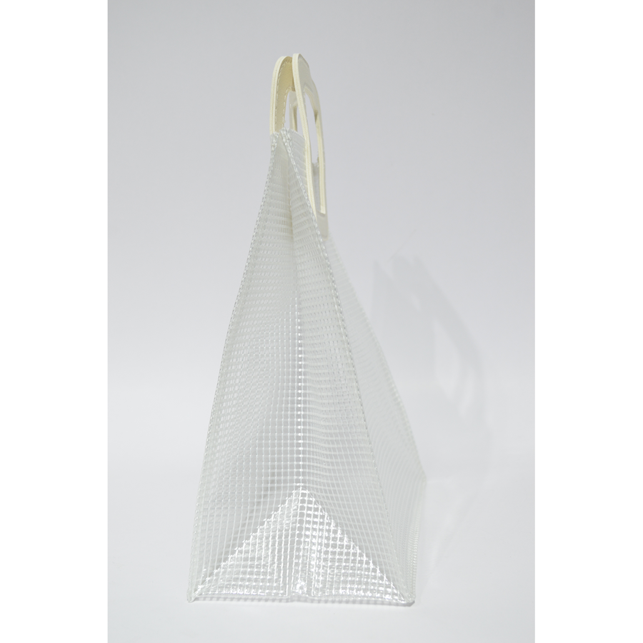 Clear Grid PVC Handbag 11x10x5.5 in 5