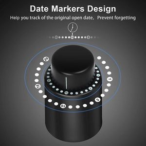 Durable ABS Date Mark Vacuum Wine Bottle Stopper 19