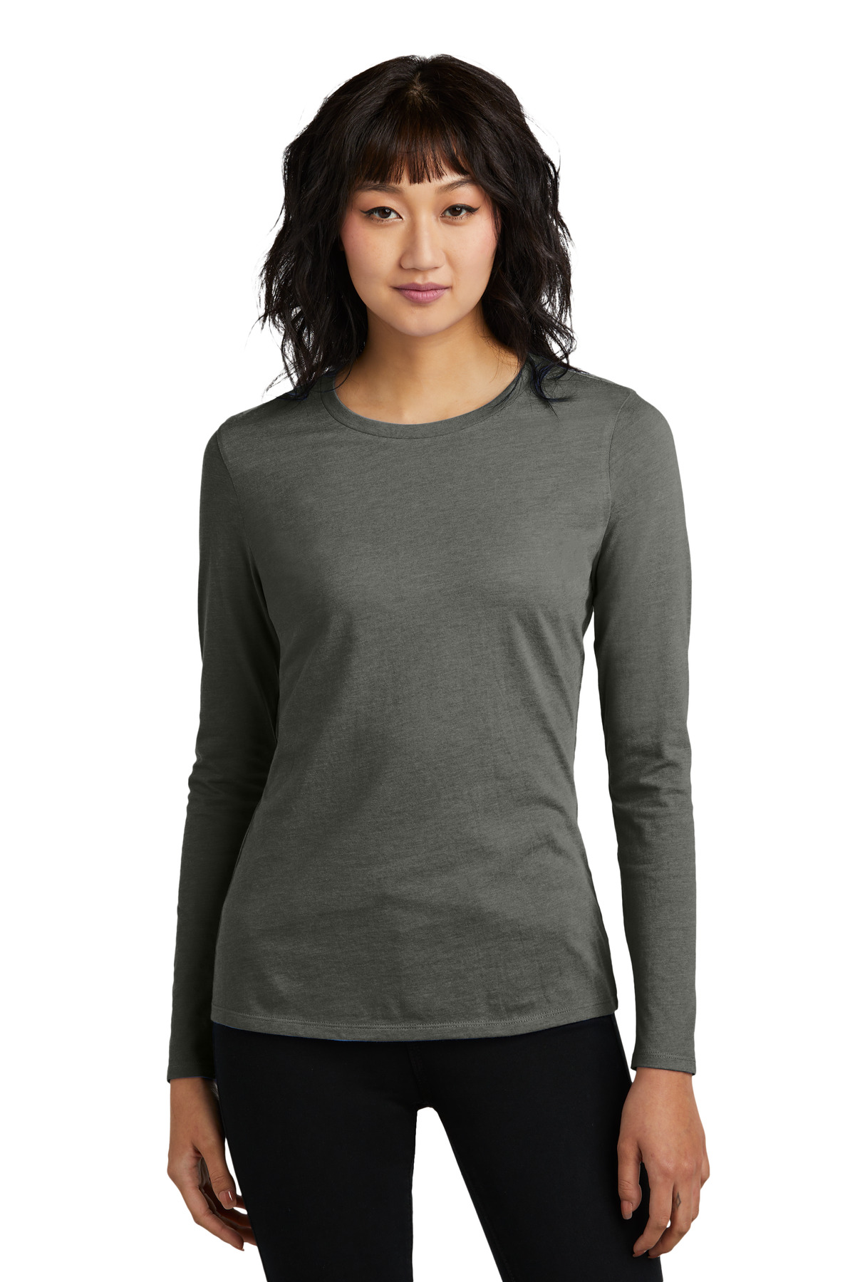 District Women's Perfect Blend CVC Long Sleeve Tee DT110 47