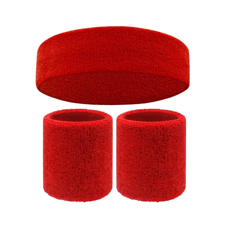 Sweatband Sports Headband Wristband Set 7