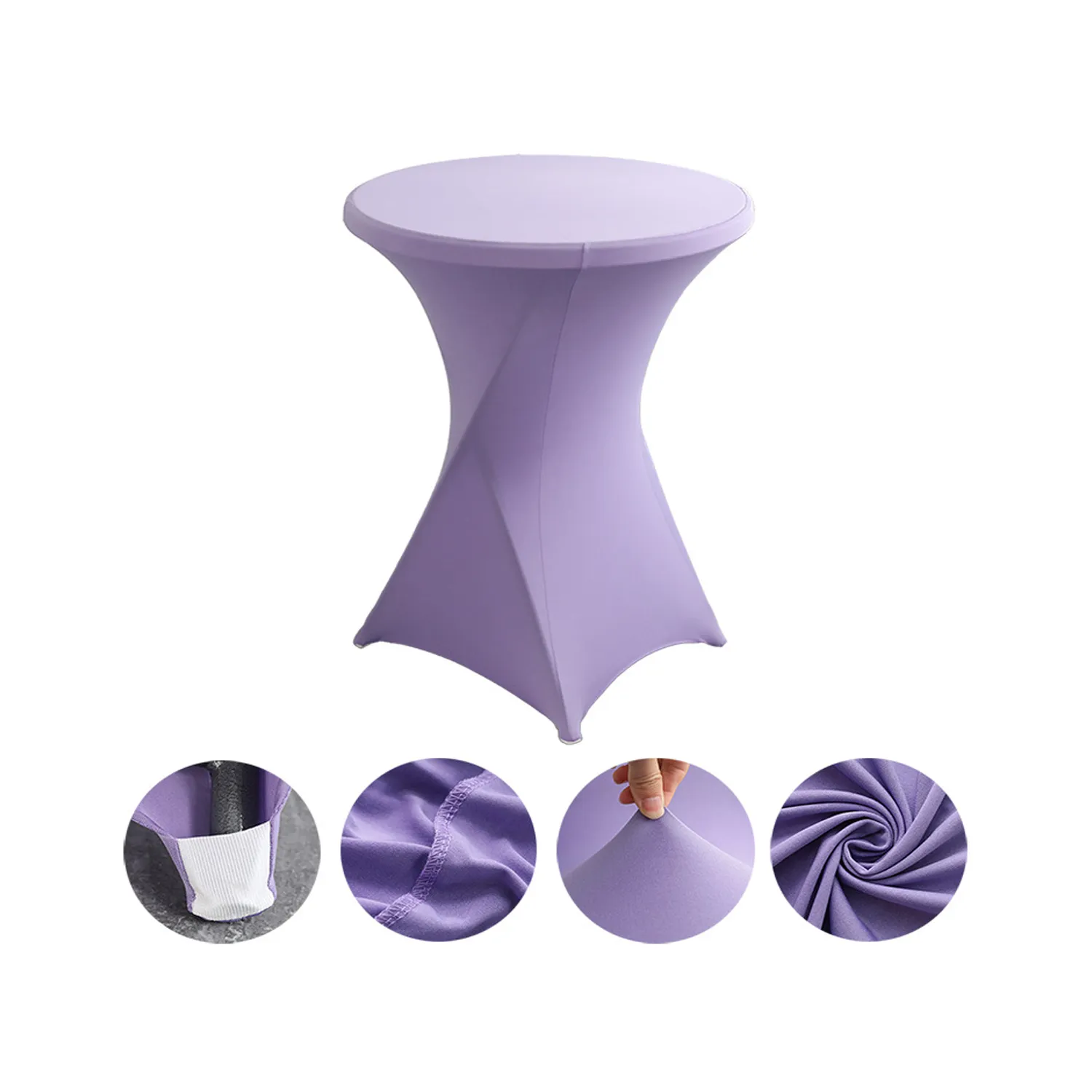 Contour Stretch Round Table Cover (23.6" x 43.3") 2