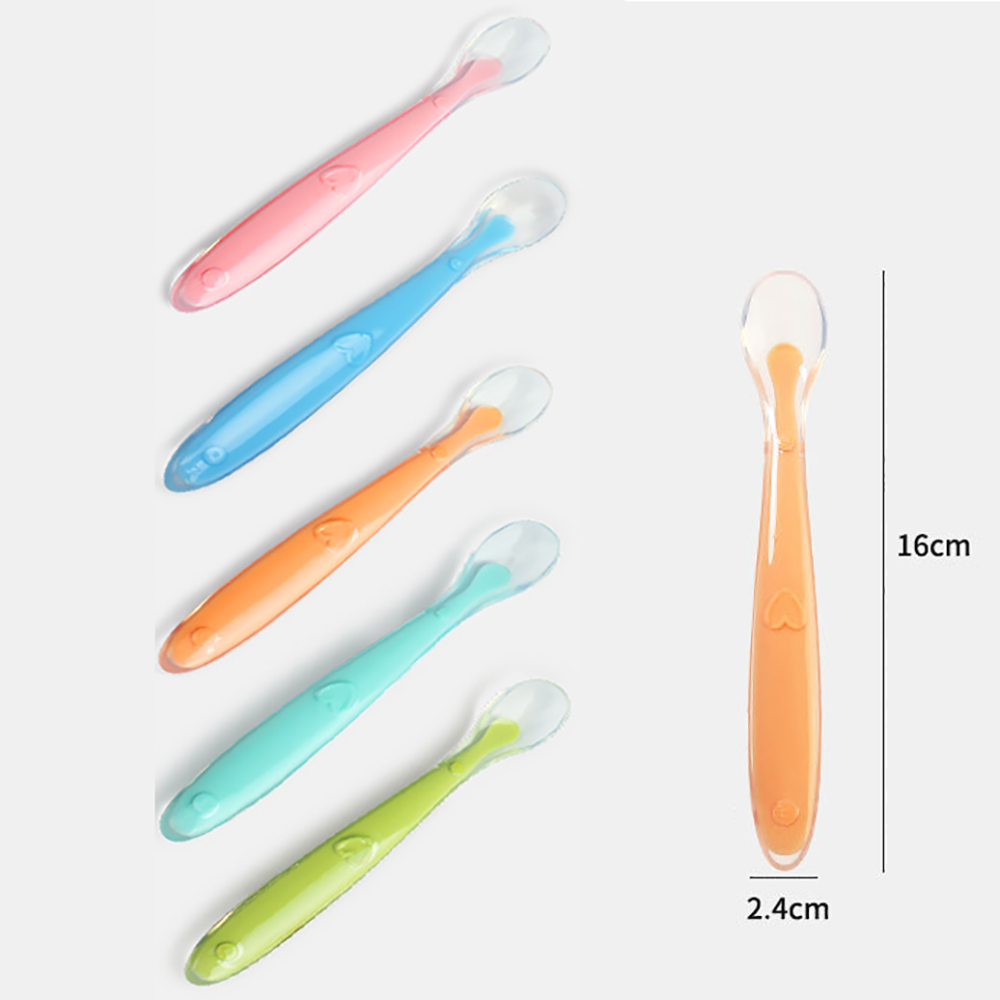 Food Grade Silicone Training Spoon For Baby 2