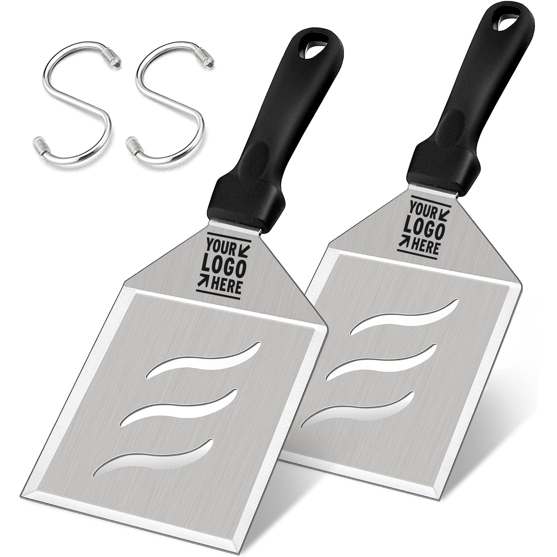 5" Wide Large Perforated Grill Spatula Stainless Steel Hamburger Turner Pancake Flipper 3