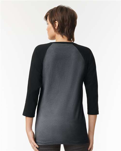 Unisex CVC Three-Quarter Sleeve Tee - 2003CVC 26
