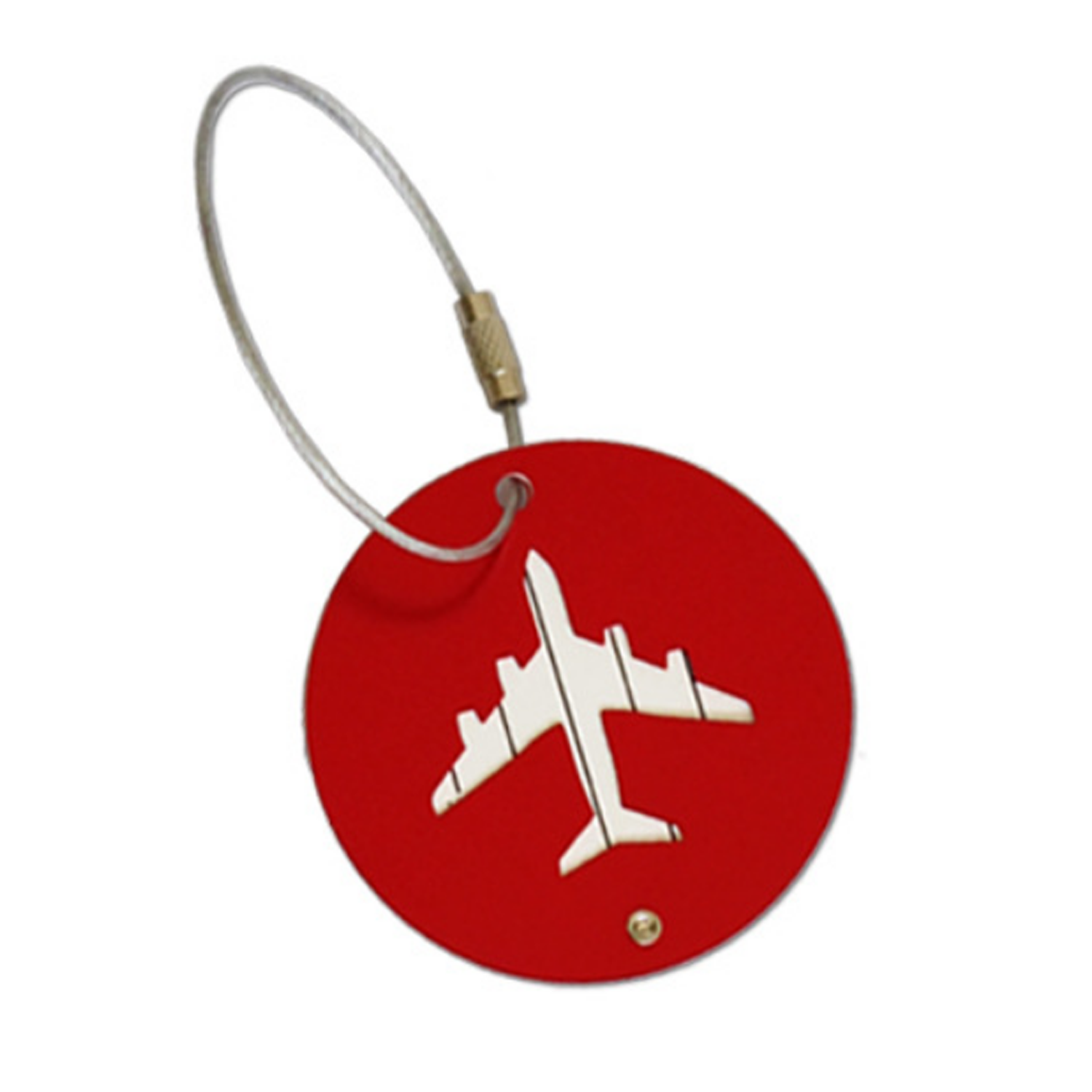 Metallic Round Airplane Shape Travel Luggage Tag 9