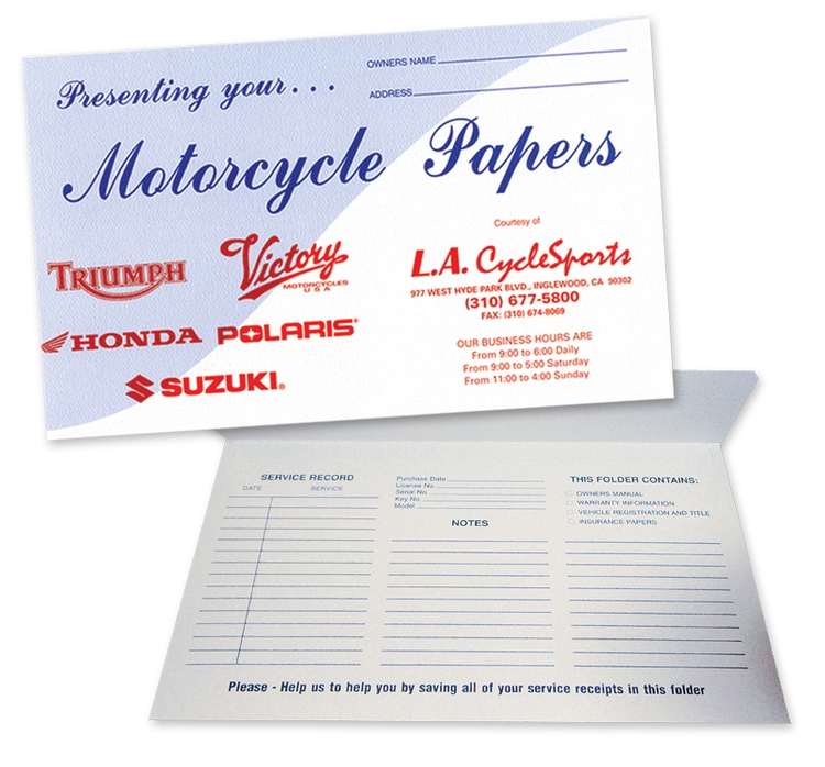 Motorcycle Document Folder 1