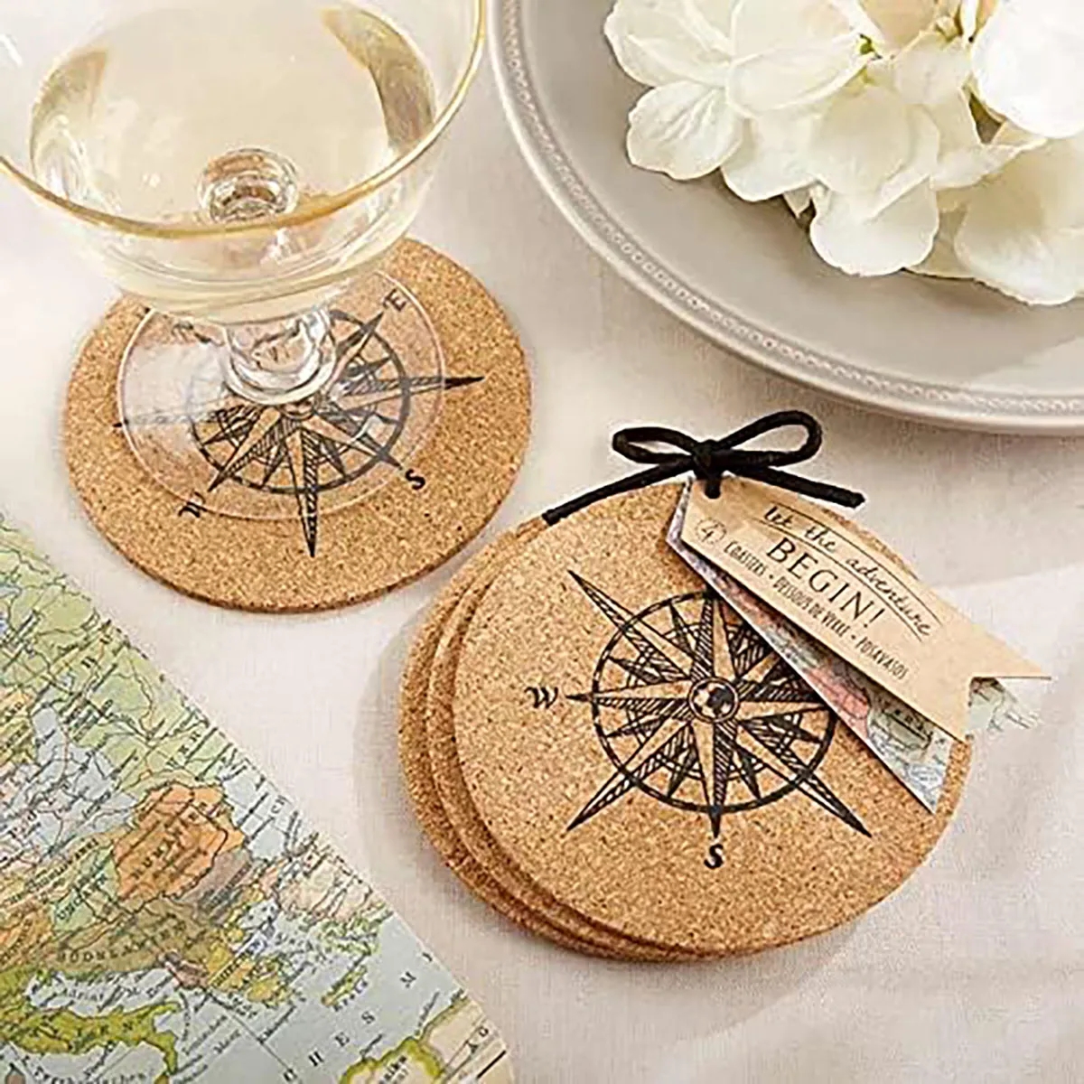Thick Absorbent Anti-Slip Rustic Cork Coaster 3