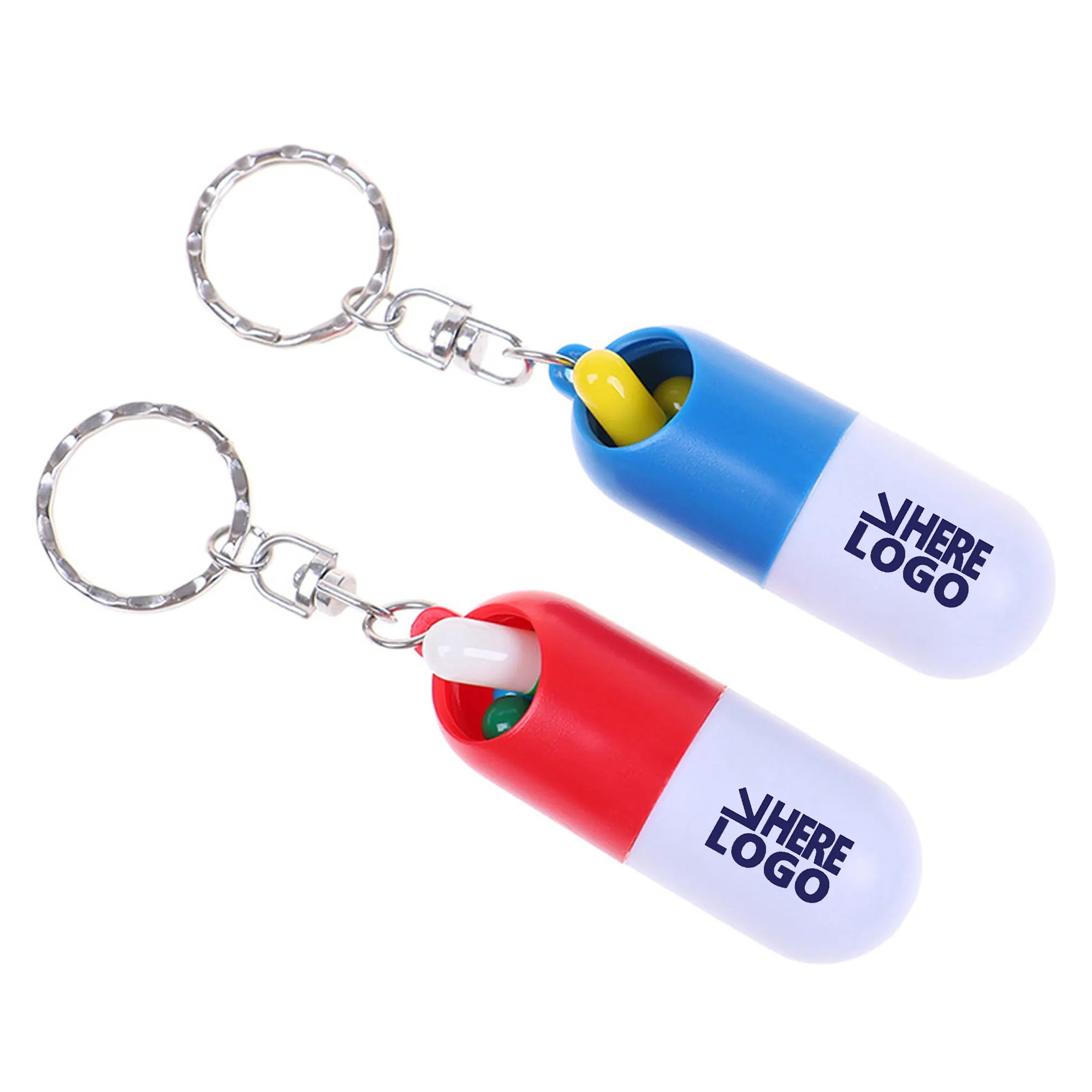 Portable Pill Case w/keychain 2
