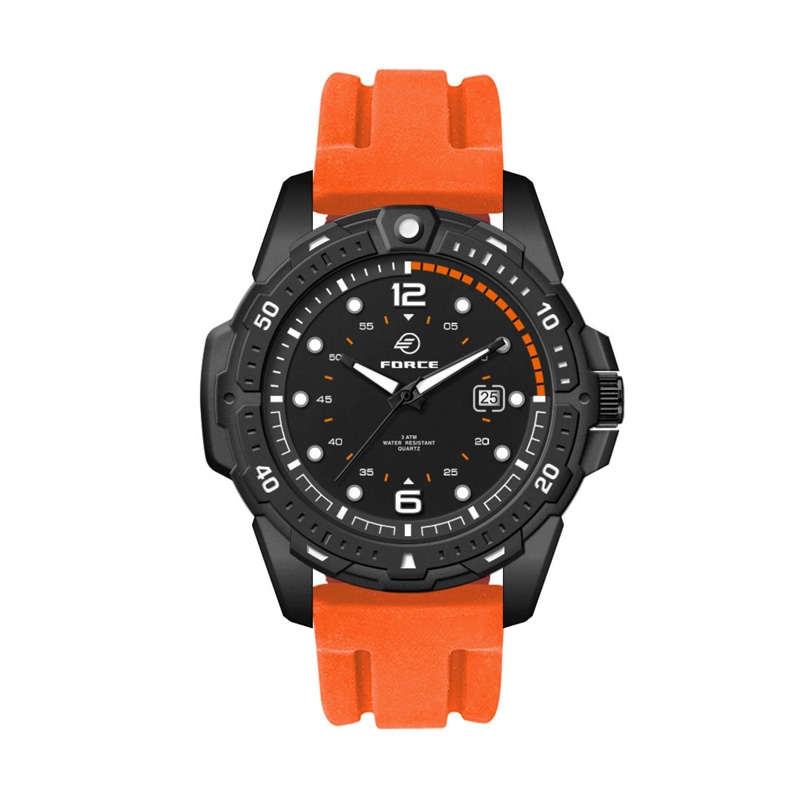 45MM, BLACK METAL CASE, 3-HAND MVT, DTE