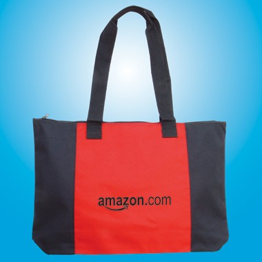 Poly Zippered Tote Bag, custom tote bag with logo imprint 1