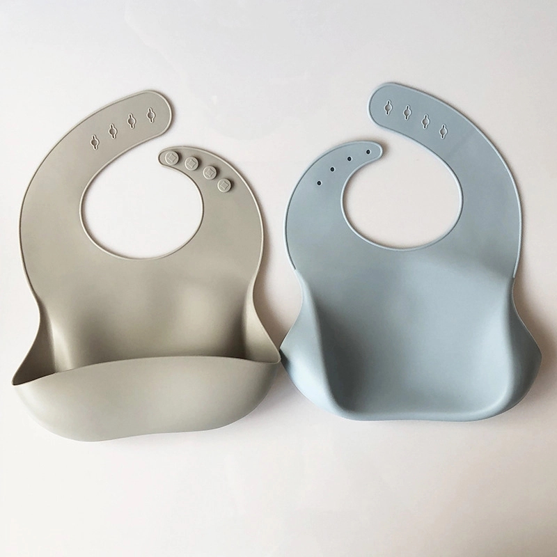 Silicone Waterproof Baby Bibs with Pocket 3
