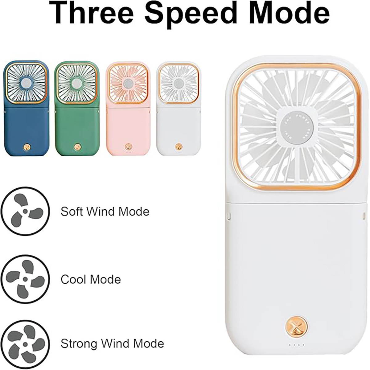 Portable Folding Desk Fan with 180° Adjustable Angle 5
