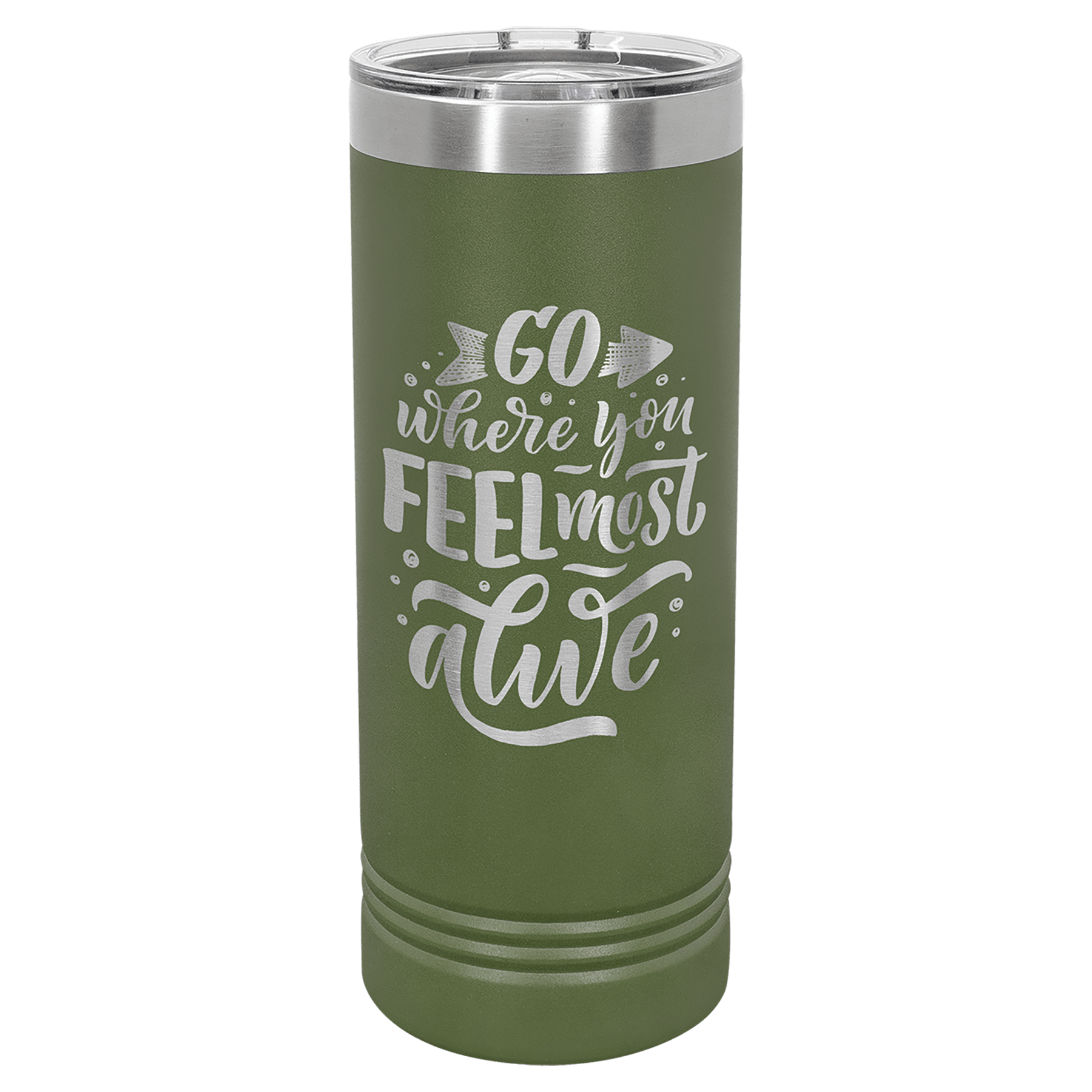 22 Oz. Stainless Steel Skinny Tumbler With Slider Lid 2