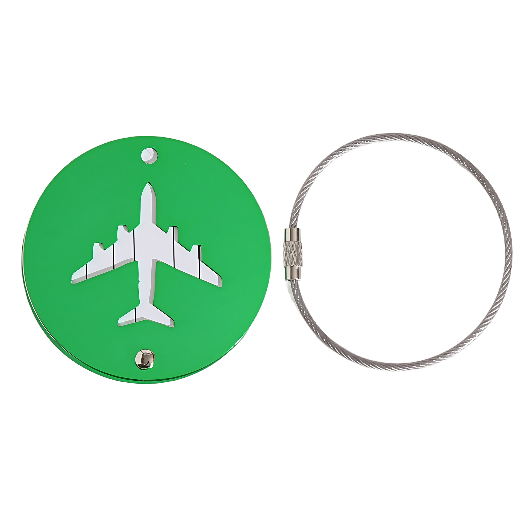 Round Aluminum Luggage Tag for Suitcase 5