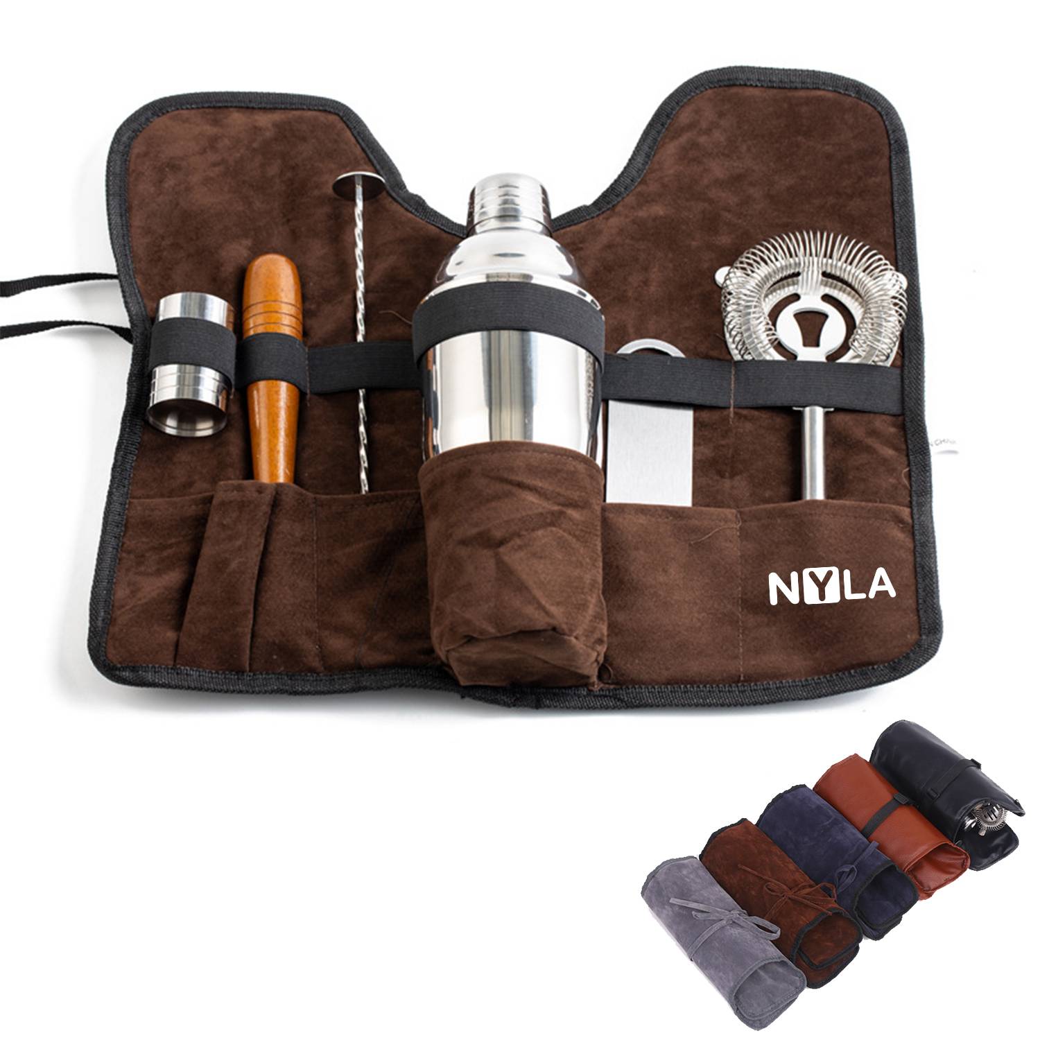 Cocktail Shaker 8-piece Portable Bar Professional Tool Sets 3
