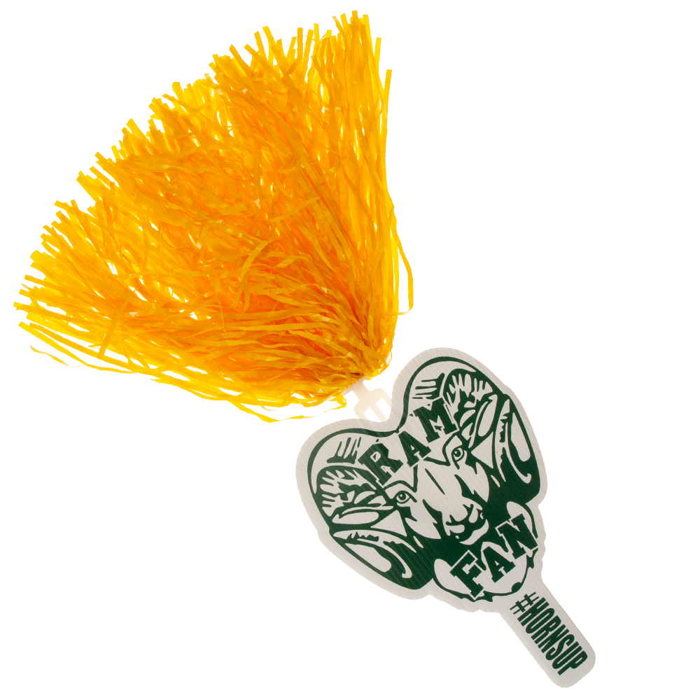 Ram Mascot Hand Fan, Screen Printed 10