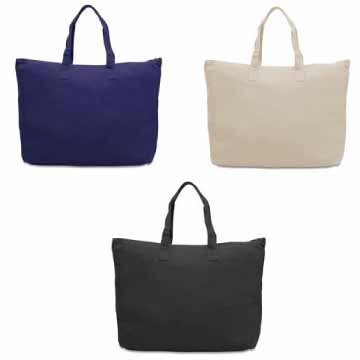 Zippered 10 oz. Cotton Canvas Tote - Eco Friendly 1