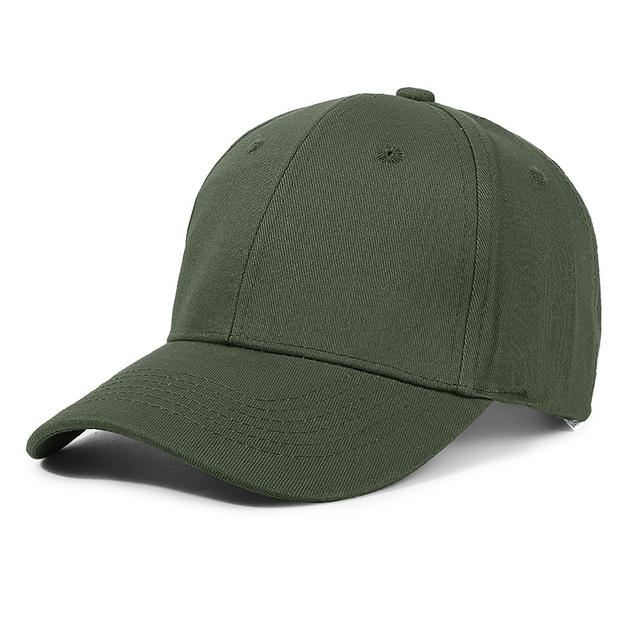 Stock Solid Color Cotton 6-Panel Baseball Cap w/ D-Ring 39
