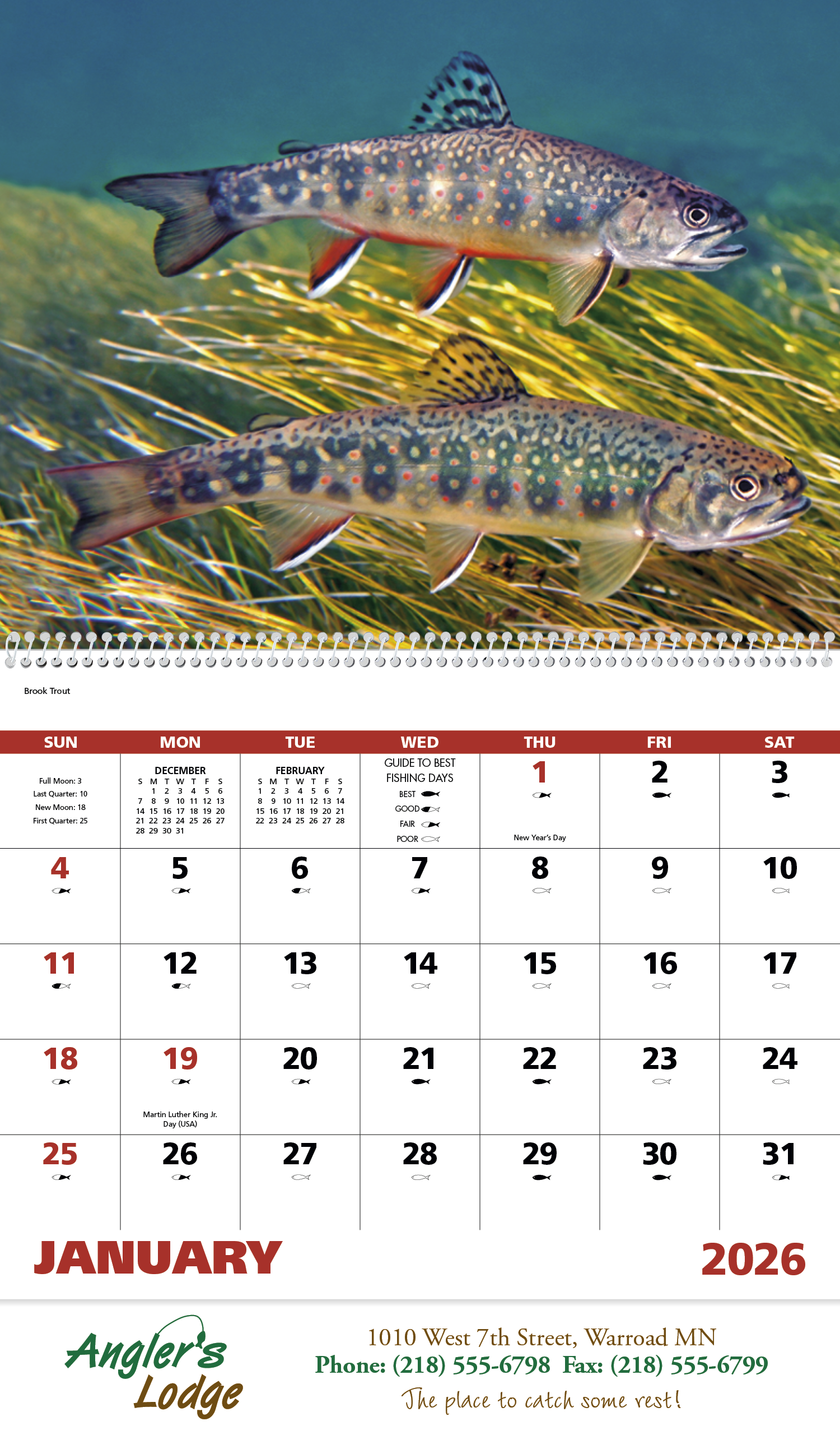 Good Value™ Fishing - Spiral Calendar 7