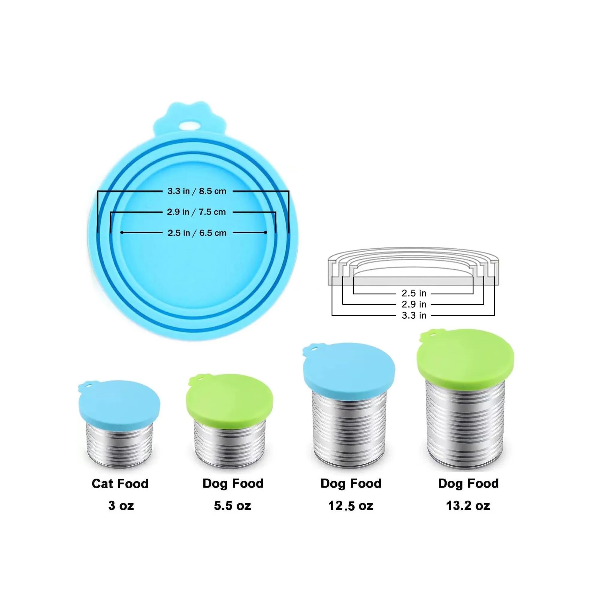 Pet Food Cover Silicone Can Lids 6